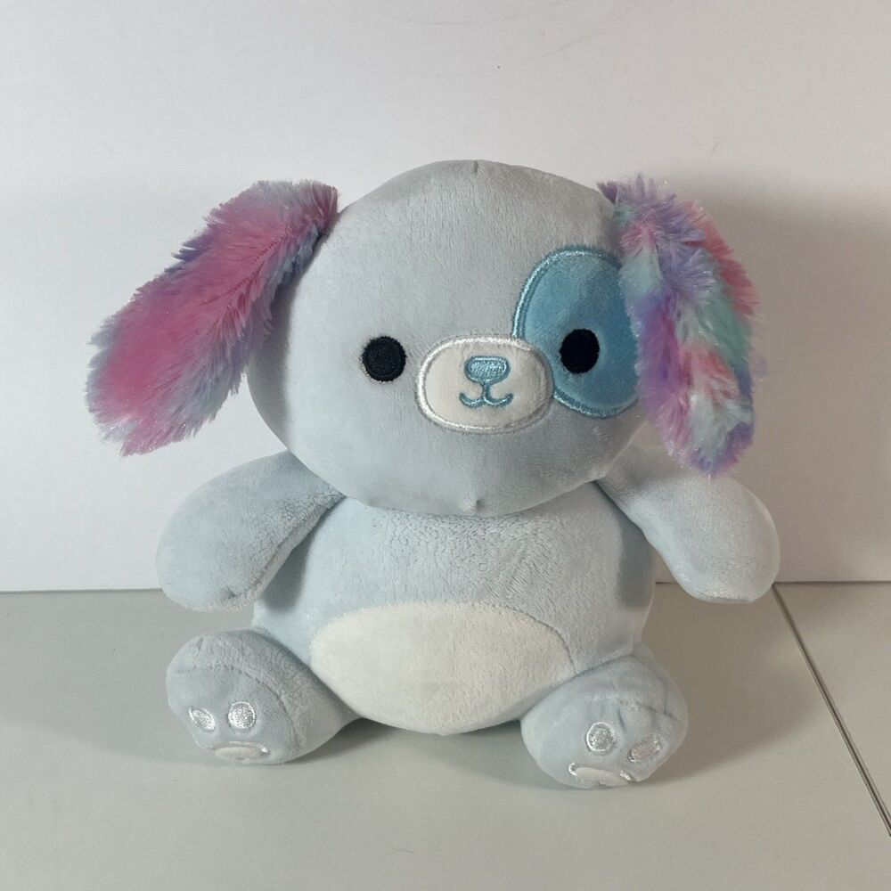 Squishmallows SqueezeMallow DEMIR the Blue Puppy 8” Plush Toy by Kellytoy